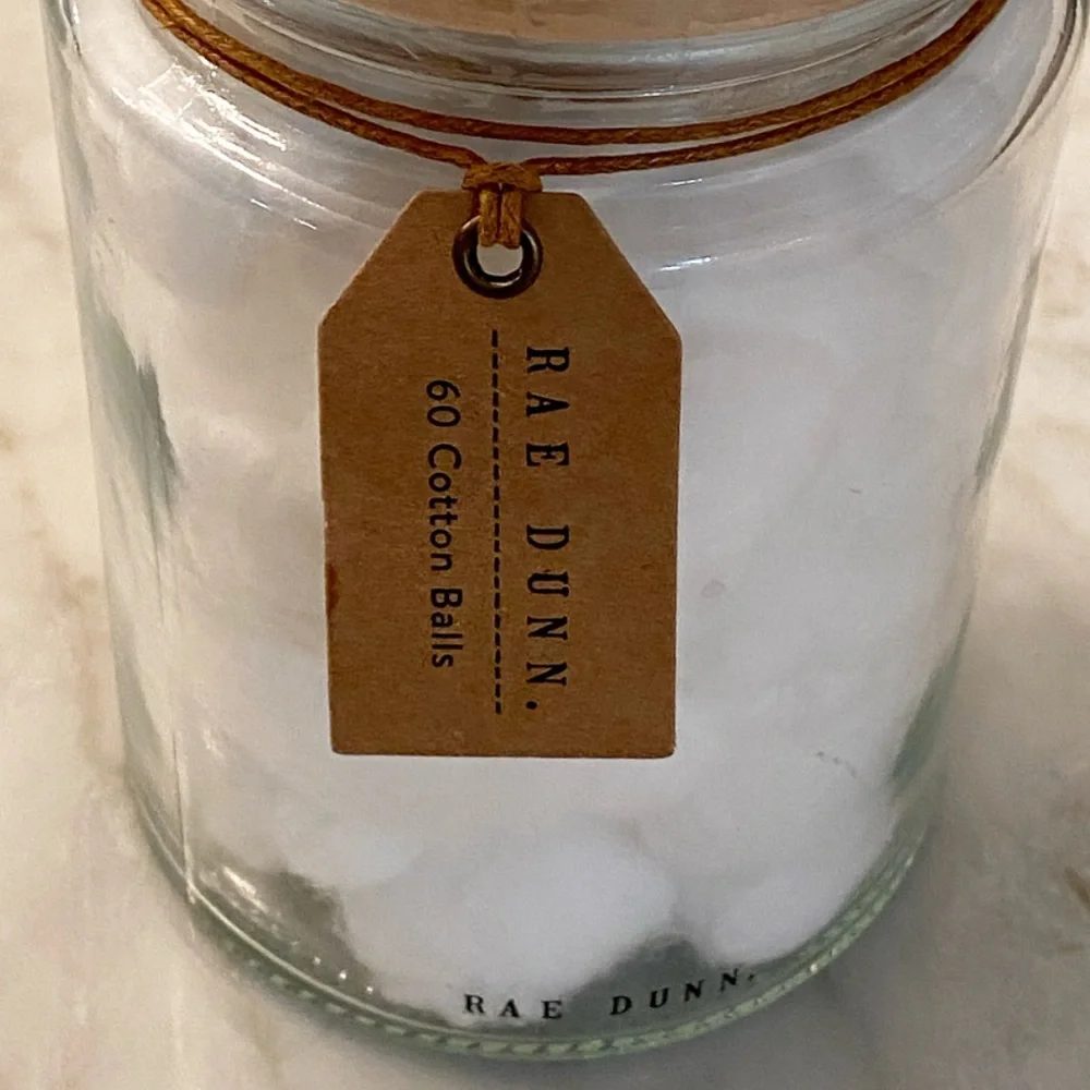 Rae Dunn “ YOU BE YOU. “ Cotton Ball Glass Jar